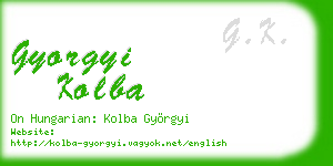 gyorgyi kolba business card