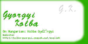 gyorgyi kolba business card